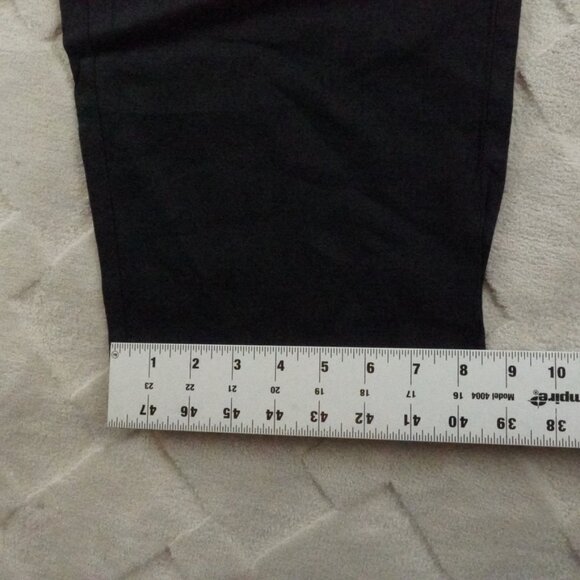 Quince Linen Pull On Pants Womens Medium Black Pull On Stretch Straight Leg - Picture 9 of 11